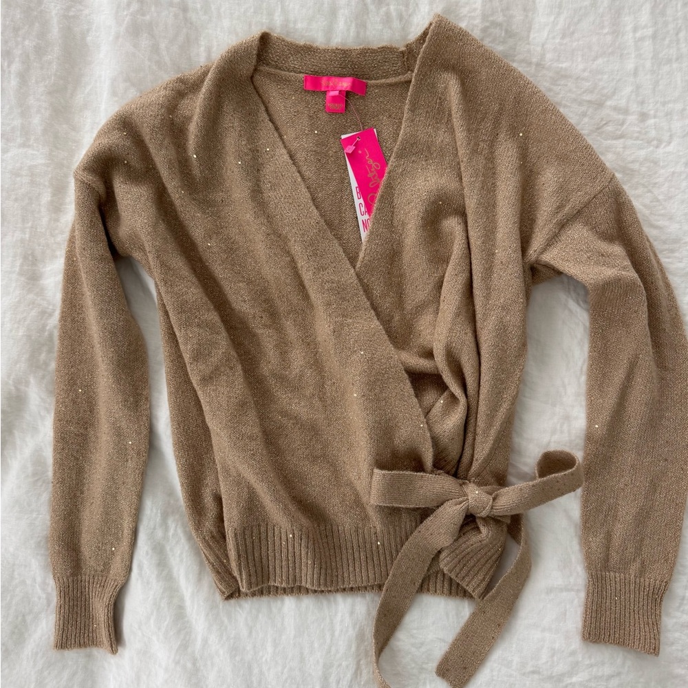 Lilly Pulitzer Tan Wrap Sweater
